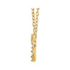 14k Yellow Gold 1/6 CTW Diamond Rectangle Cluster 16-18" Necklace