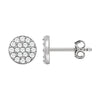 14k White Gold 1/3 ctw. Diamond Cluster Earrings