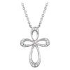 Sterling Silver 1/10 ctw. Diamond Cross 18-inch Necklace