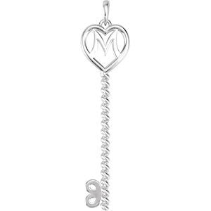 14k White Gold Mother's Key® Pendant