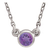 14k White Gold Amethyst 16-inch Necklace