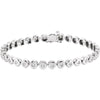 14K White Gold 2 CTW Diamond Line 7.25-Inch Bracelet
