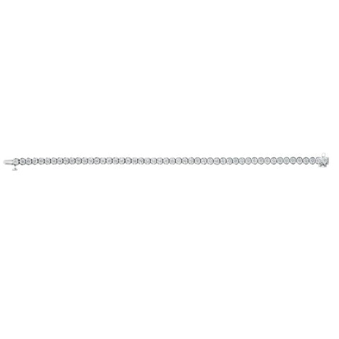 14k White Gold 6 CTW Diamond Line 7.25" Bracelet