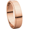 14k Rose Gold 5mm Flat Edge Band, Size 8.5
