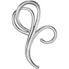 14k White Gold Freeform Pendant