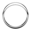 14k White Gold 8mm Half Round Tapered Band, Size 7.5