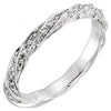 Wedding Band Ring for the Matching Engagement Ring in 14k White Gold ( Size 6 )