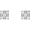 14k White Gold 1/3 CTW Diamond Stud Earrings
