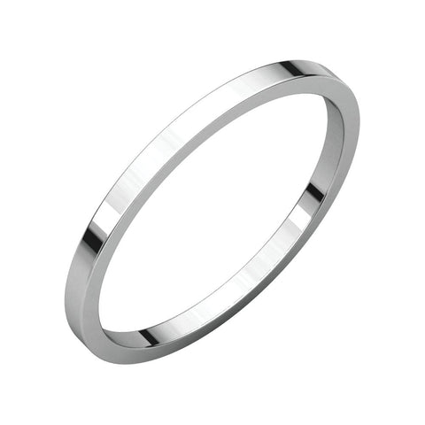 Platinum 1.5mm Flat Band, Size 7