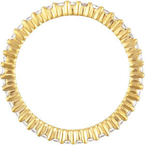 14k Yellow Gold 1/2 CTW Diamond Eternity Band Size 6.5