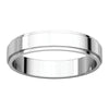 Palladium 4mm Flat Edge Band, Size 10