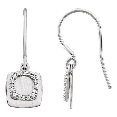 14k White Gold 1/10 CTW Diamond Earrings