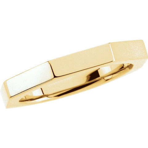 18k Yellow Gold 3.75mm Octagon Band Size 10