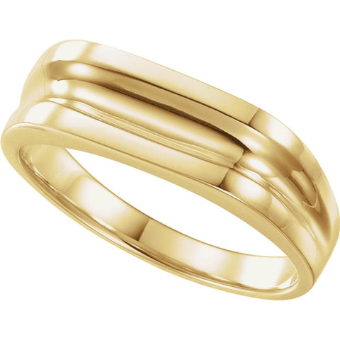14k Yellow Gold Men's Design Ring, Size 11