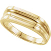 14k Yellow Gold Men's Design Ring, Size 11