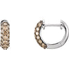 14K White Gold 5/8 CTW Brown Diamond Earrings