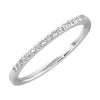 1/8 CTTW Diamond Wedding Band Ring in 14k White Gold (Size 7 )