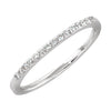 1/8 CTTW Diamond Wedding Band Ring in 14k White Gold (Size 7 )