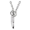 14k White Gold Star 18" Necklace
