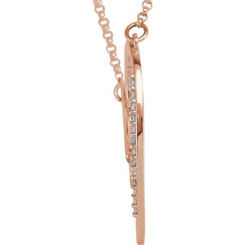 14k Rose Gold 1/6 CTW Diamond "Love" Heart Infinity-Inspired 18" Necklace