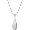14k White Gold Sky Blue Topaz & .45 CTW Diamond Teardrop 18" Necklace