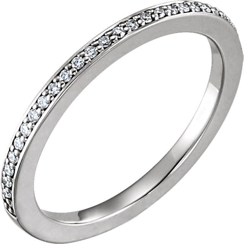 Platinum 1/8 CTW Diamond Band, Size 7