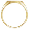 14k Yellow Gold 12x14mm Men's Signet Ring , Size 10