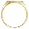 14k Yellow Gold 12x14mm Men's Signet Ring , Size 10