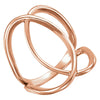14k Rose Gold Freeform Ring, Size 7
