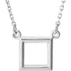 Sterling Silver Square 16.5-inch Necklace