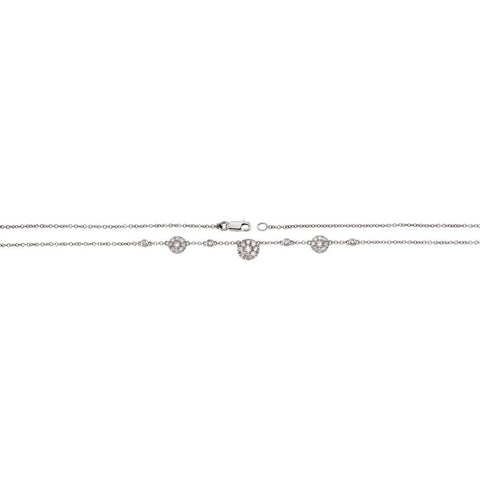 14k White Gold 1/2 CTW Diamond Necklace
