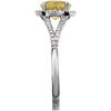 14k White Gold 1/5 CTW Diamond & Citrine Ring, Size 7