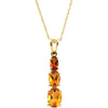 14k Yellow Gold 3-Stone Citrine 18" Necklace