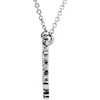 14k White Gold Snowflake 16" Necklace
