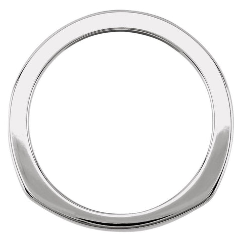 14k White Gold Euro Shank Band, Size 7