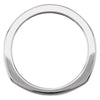 14k White Gold Euro Shank Band, Size 7