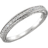 14k White Gold 1/ Diamond Band, Size 7