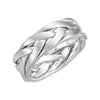 Handwoven Wedding Band Ring in 14k White Gold ( Size 7 )