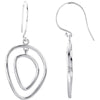 Pair of Open Silhouette Dangle Earrings in 14k White Gold
