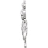 Sterling Silver 20x13.6mm Mary and Jesus Rosary Center
