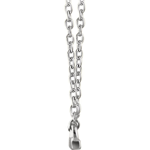 14k White Gold Petite Bar 16-18" Necklace