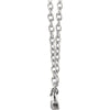 14k White Gold Petite Bar 16-18" Necklace