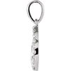 14k White Gold .07 CTW Diamond Heart Pendant