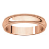 14k Rose Gold 4mm Milgrain Band, Size 9