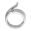 14k White Gold 1/2 CTW Diamond Spiral Wrap Ring