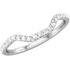 1/5 CTTW Wedding Band for Matching Engagement Ring in 14k White Gold ( Size 6 )