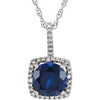 Halo-Styled Necklace in Sterling Silver