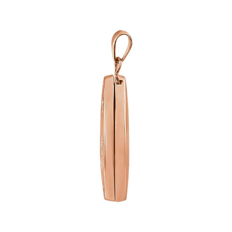 14K Rose Gold-Plated Sterling Silver Oval Locket