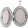 Sterling Silver Oval Cross Locket
