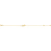 14k Yellow Gold 1/6 CTW Diamond Double Sideways Cross 8" Bracelet